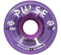 Atom Skates Quad Roller Wheels/Outdoor/Hardness 78A / 62x33 Purple Pulse Lite/Set of 4