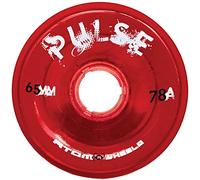 Atom Skates Quad Roller Wheels/Outdoor/Hardness 78A / Red Pulse / 1 Pack - 4 Wheels