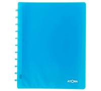 Atoma - A4 Presentation Album with Rings - 30 Detachable Pockets / 60 Sheets - Transparent Turquoise
