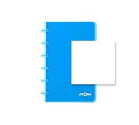 ATOMA Notebook System - Robust Transparent - A6 - Turquoise - White