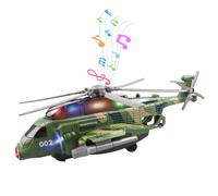 AtomDream Tech Helicopter Military Toy - Airplane with Lights and Music, Bump and Go Airplane Toys for Toddlers Boys Girls 3-5 6 7 8 Years Old, Vehicles Toy for Kids(Helicopter)