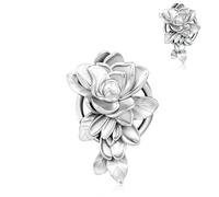 Atomhole 2PCS Flower Ear Gauges Stainless Steel Screw Back 0g 00g Ear Plugs Tunnels for Stretched Ears Hypoallergenic Ear Expander Body Jewelry for Women & Men(8mm-16mm), 10mm(00G), Metal, no gemstone