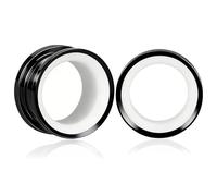 Atomhole 2PCS Hollow Screw Ear Gauges, Two-Tone Ear Tunnels Plugs Hypoallergenic Earings Expanders Tunnels for Stretched Ears Body Piercing Jewelry for Women and Men(8mm-16mm), 12mm(1/2"), Metal, no