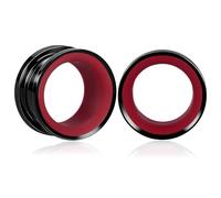 Atomhole 2PCS Hollow Screw Ear Gauges, Two-Tone Ear Tunnels Plugs Hypoallergenic Earings Expanders Tunnels for Stretched Ears Body Piercing Jewelry for Women and Men(8mm-16mm), 12mm(1/2"), Metal, no