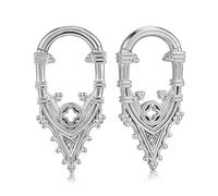 Atomhole 2PCS Stainless Steel Ear Weights Hangers, Dangle Ear Weights Gauges, Hypoallergenic Earrings Expander Stretcher Body Piercing Jewelry