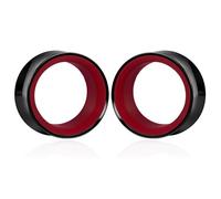 Atomhole 2PCS Two-Tone Ear Tunnels Plugs Hollow Double Flared Ear Gauges, Hypoallergenic Earrings Expanders Tunnels Stretchers Body Piercing Jewelry for Women and Men(8mm-16mm)