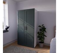 Atomia Traditional Matt Heritage Green Tall Double Wardrobe With Shelving (H)1875mm (W)1000mm (D)580mm