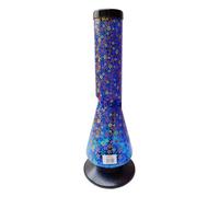 Atomic Acrylic 30cm "Power of the Flower" Ice Waterpipe bong, Stands approximately 30cm tall (Blue)