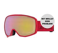 Atomic, All Mountain Ski Goggles, Unisex, For Cloudy Weather, Medium Fit, Compatible with Eyewear, Count Stereo, Red/Pink-Yellow Stereo, AN5106046
