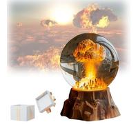 Atomic Bomb Explosion Lamp, Mushroom Cloud Nuclear Blast Lamp, Atomic Bomb Nuclear Explosion Mushroom Cloud Shape Night Light Lamp, Nuke Lamp Night Light for Bedroom Living Room Decor (2pcs)