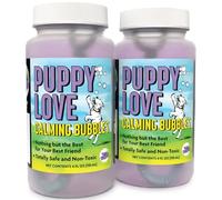 Atomic Bubbles: Puppy Love Calming Bubbles - Lavender Scented 2-Pack - 4oz Bottles, Dog Interactive Toy, Pet Safe, Non-Toxic, Indoor & Outdoor Play