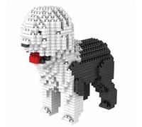 Atomic Building English Shepherd dog. Figure to assemble with nanoblocks. 950 pieces.