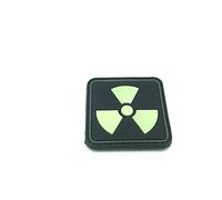 Atomic Glow In The Dark Black PVC Airsoft Paintball Patch
