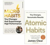 Atomic Habits by James Clear and Micro-Habits by Jake Humphrey, Damian Hughes 2 Books Collection Set