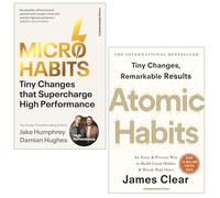 Atomic Habits by James Clear and Micro-Habits by Jake Humphrey, Damian Hughes 2 Books Collection Set