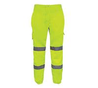 Atomic Hi Vis Joggers with Reinforced Waterproof Knee (Three Colours) (4X-Large, Yellow)