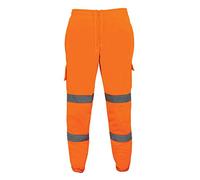 Atomic Hi Vis Joggers with Reinforced Waterproof Knee (Three Colours) (X-Large, Orange)
