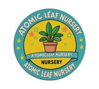 Atomic Leaf Plant Nursery Mid-Century Retro Metal Tin Sign Plaque