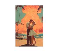 -Atomic Love Canvas Poster Wall Art Decor Print Picture Paintings for Living Room Bedroom Decoration 08x12inch(20x30cm)