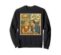 Atomic Love Vintage 1950s Comic Diner Romance Satire Sweatshirt