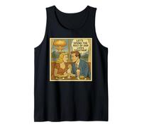 Atomic Love Vintage 1950s Comic Diner Romance Satire Tank Top