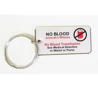 Atomic Market Epoxy Filled Jehovah's Witness No Blood Transfusion Key Chain (1)