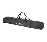 Atomic Nordic Ski Bag 10 Pairs Black - Ski Bag for 10 Pairs of Skis - Adjustable Length Bag - Water and Dirt-Repellent - Fully Padded - Includes Carry Strap