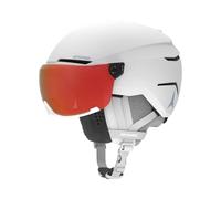 Atomic Savor Visor Photo, Ski Helmet with Visor, White Heather, Size M, Max. Shock Absorption, Active Aircon Ventilation System, Mirror Coating for Clear Vision