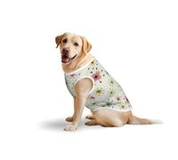 Atomic Stars Retro Pattern Casual Stretch Pet Vest T-Shirts, Comfort Cotton Dog Sweatshirt Sweater Vest For Large Dogs (3xl-5xl)