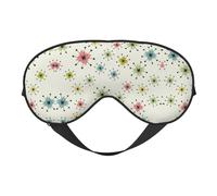 Atomic Stars Retro Pattern Double Sided Sleep Mask Soft Comfortable Light Blocking Eye Cover for Night Rest