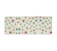 Atomic Stars Retro Pattern Gaming Desk Mat, Wide Surface Desk Pad for Keyboard, Mouse and Improved Gaming Stability