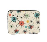 Atomic Stars Retro Pattern Laptop Case Sleeve Water Resistant Laptop Bag Men Women Shockproof Protective Notebook Case 13 inch
