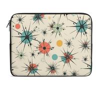 Atomic Stars Retro Pattern Laptop Sleeve Case 10inch, Shockproof Protective Case, 10-17 Inch Computer Sleeve, Water Resistant Laptop Briefcase for Men Women Compatible with Macbook Air/Notebook/Tablet