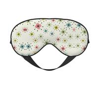 Atomic Stars Retro Pattern Light Blocking Sleep Mask Adjustable Comfortable Soft Eye Cover Reversible Night Rest