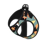 Atomic Stars Retro Pattern Print Dog Harness Leash Set Reflective Pet Harness Puppy Vest Suitable Dogs Cats Small Breeds