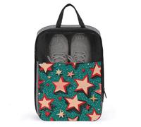 Atomic Stars Retro Pattern Print Shoe Bag Travel Shoe Organizer Water-Resistant Shoe Pouch with Zipper Sneaker Dust Bag, gray, One Size, Modern