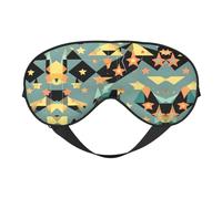 Atomic Stars Retro Pattern Print Sleep Mask Silk-Like Eye Mask Sleeping Eye Mask for Women Men for Travel Sleep Relaxation