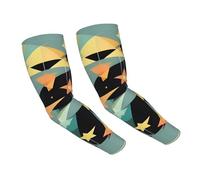 Atomic Stars Retro Pattern Print Uv Sun Protection Cooling Arm Sleeves Comfort Breathable Sports Leisure Activities