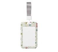 Atomic Stars Retro Pattern Printed Card Badge Holder with Neck Strap, Vertical Cards Holder Anti-Scratch and Easy-Scan, for Office, School
