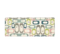 Atomic Stars Retro Pattern Printed Desktop Mouse pad Large Size Rubber Keyboard pad Suitable for Office and Home 31.5 inches x 12 inches