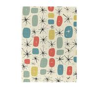 Atomic Stars Retro Pattern Printed Wooden Puzzle 500 Piece, Cute Puzzle Game in Plastic Box for Family Entertainment and Brain Training Gifts