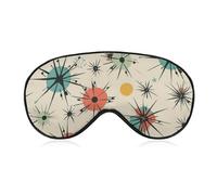 Atomic Stars Retro Pattern Sleeping Mask, Light Blocking Eye Mask, Comfortable and Soft, Eye Cover with Elastic Band, Suitable for Men and Women, Suitable for Travel/Sleeping