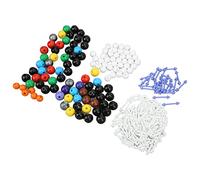 Atomic Structure Model Kit Colorful Durable Molecular Model Set for Organic Inorganic Chemistry Teaching Laboratory Use with 40 White 34 Black 6 Yellow Atoms