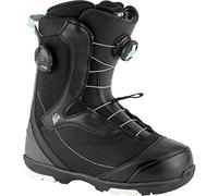 Atomic Women's Cypress Boa Dual '22 All Mountain Freestyle Quick Lacing System Boat Snowboard Boot, Black-Mint, 250