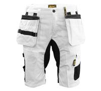 Atomic Workwear Contrast Stretch Painters Shorts with Removable Holster Pockets, and Easy Access Pockets | Modern Slim Fit | Durable, Comfortable and Practical Decorators Whites (34)