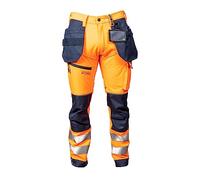 Atomic Workwear Slim Fit Stretch Work Trouser with Removable Holster Pockets and Top Loading Knee pad Pockets (UK, Waist, 34, Slim, Regular, Black)