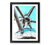 Atomium in Brussels Vol.2 Painting Framed Print | A2 Black Framed Wall Art | Ready to Hang | Modern Historical Picture | Living Room Bedroom Lounge Office
