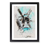 Atomium in Brussels Vol.2 Watercolour Framed Print | A2 Black Framed Wall Art | Ready to Hang | Modern Historical Picture | Living Room Bedroom Lounge Office