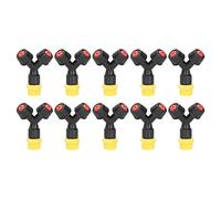 Atomizing Nozzle Sprayer Irrigation 10Pcs Misting Nozzles G1/2 Male Thread Plastic Water Saving Double Head Fine Fog for Garden Greenhouse Lawn