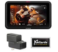 Atomos Ninja RAW: ProRes/ProRes RAW Monitor-Recorder with Camera Control for HDMI & mirrorless Cameras Bundle with NP-F770 4400mAh Batteries, Compact Chargers Kit and Cleaning Cloth (5-Pack)